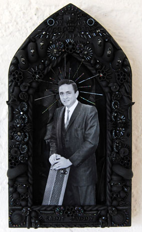 St. Johnny Icon Sculpture of Johnny Cash by Heidi Sanna.