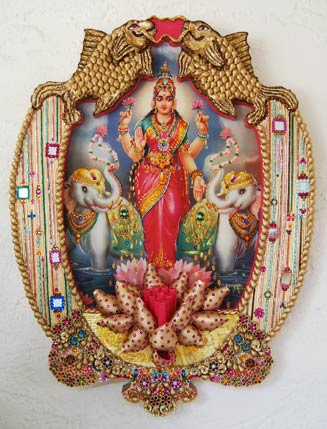The Goddess Laxmi Icon Sculpture by Heidi Sanna.